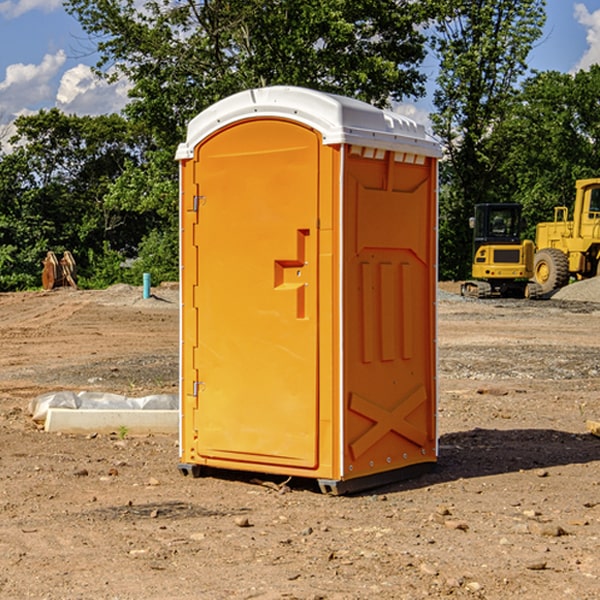 how often are the porta potties cleaned and serviced during a rental period in Danby